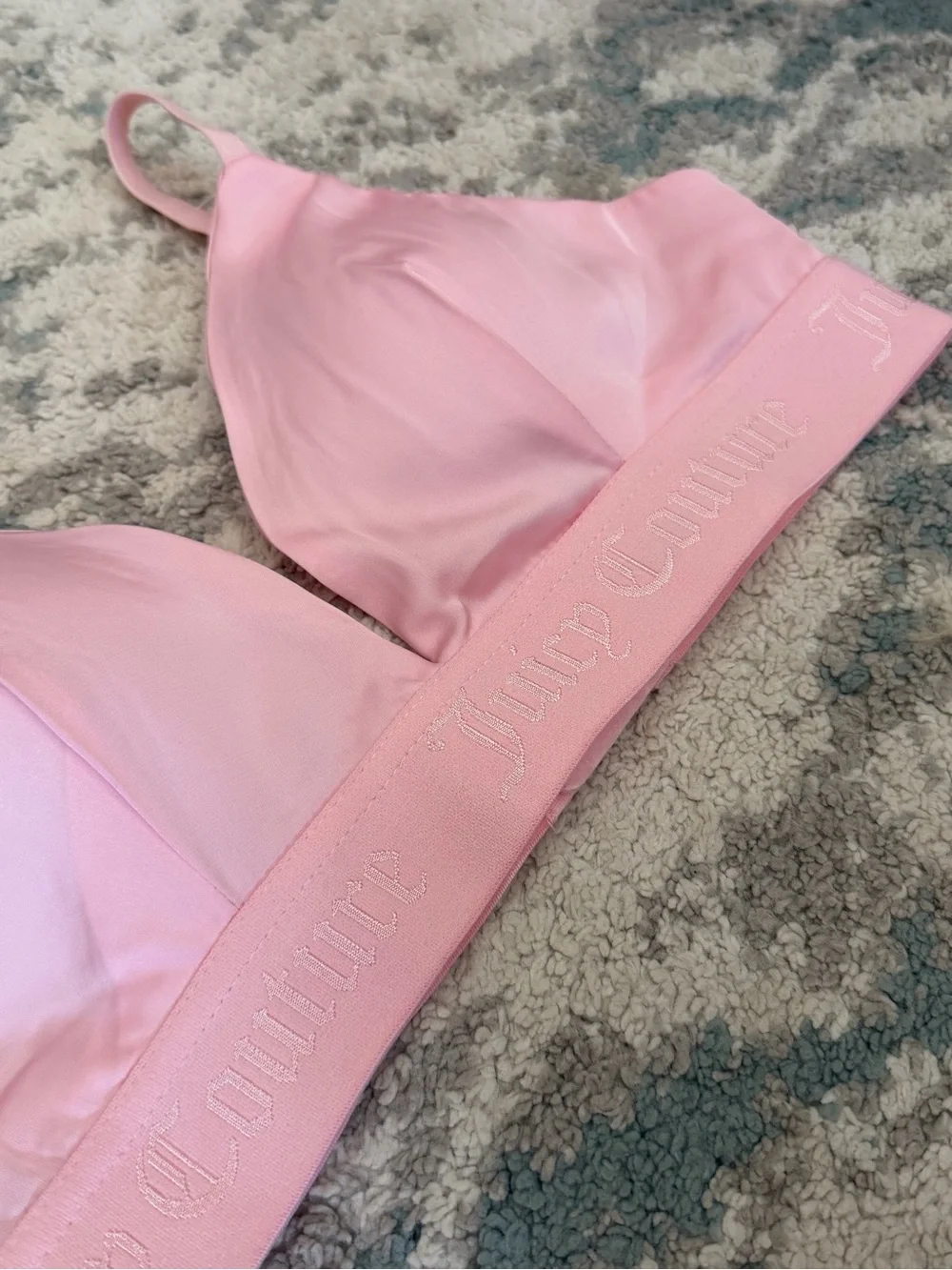 Juicy Couture Pink Logo Bralette Wireless Padded Bra Small